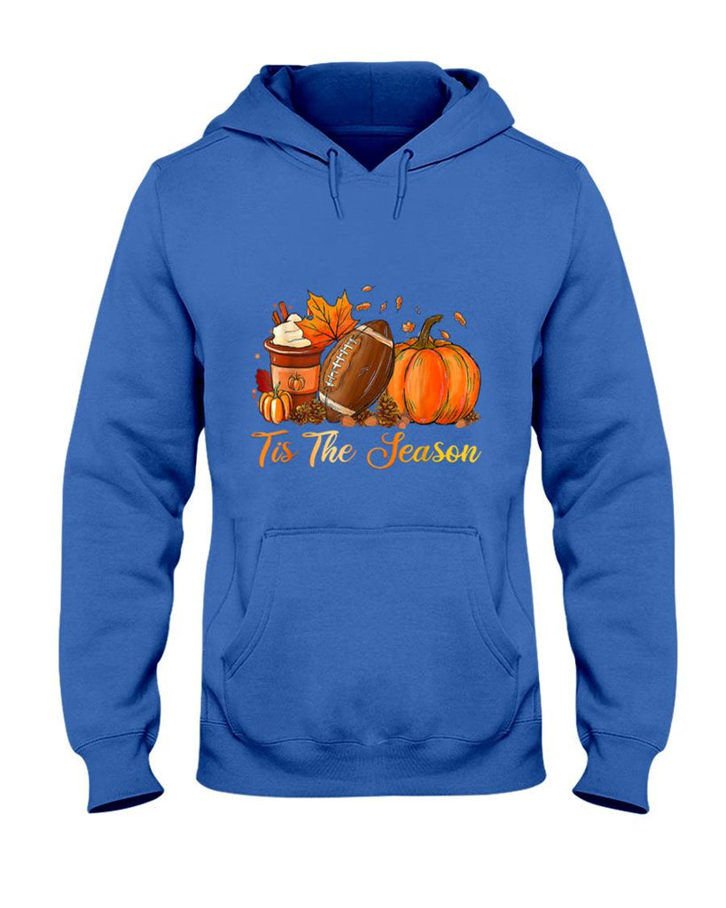 Pumpkin Spice Football Tis The Season Fall Thanksgiving T-Shirt