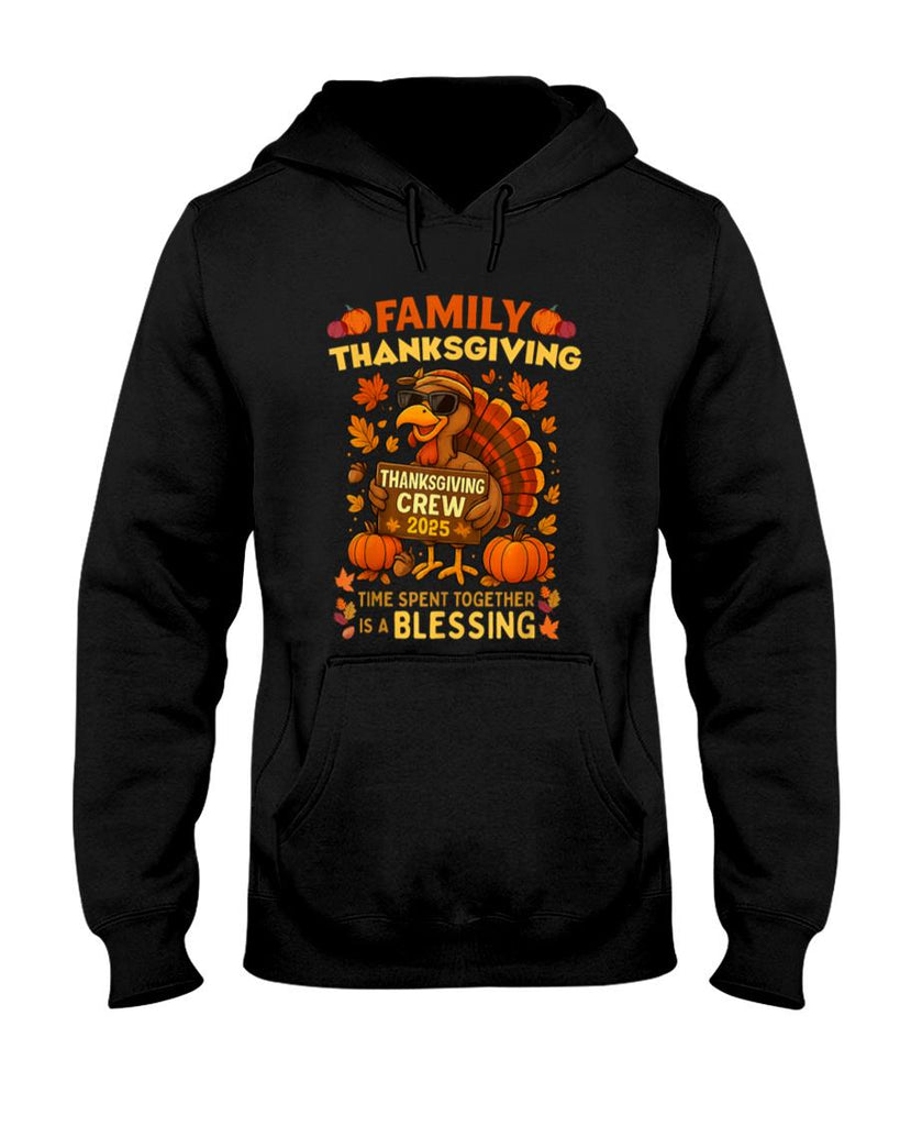 Family Thanksgiving Crew 2025 Funny Turkey Matching Group T-Shirt