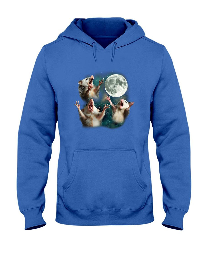 Funny Tees - Three Possum Moon  3 Opossum Funny Weird Cursed Meme T-Shirt