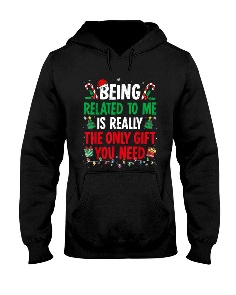 Being Related To Me Funny Christmas Family Xmas Pajamas T-Shirt