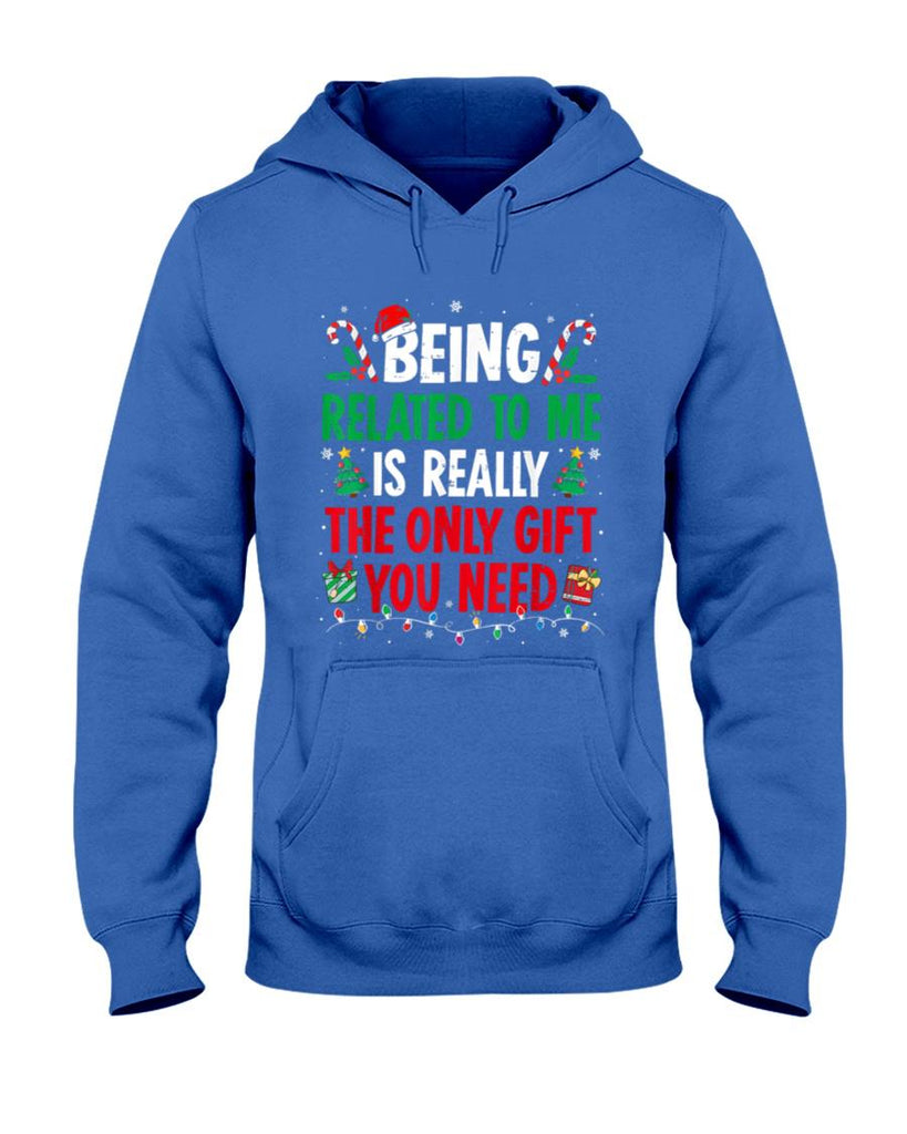 Being Related To Me Funny Christmas Family Xmas Pajamas T-Shirt