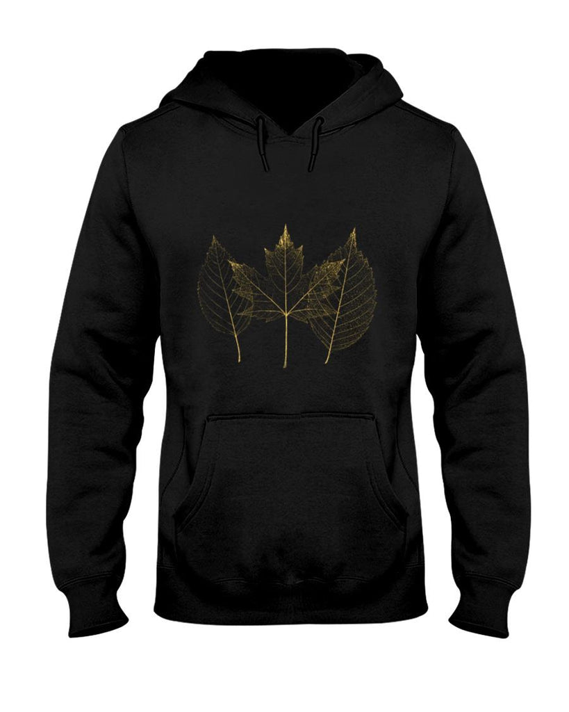 Golden Fall Leaves Autumn Leaf Thanksgiving Design T-Shirt