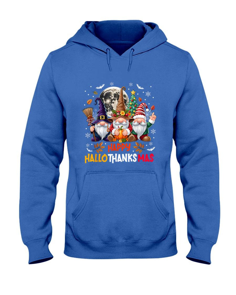 Gnome Hallothanksmas Halloween Thanksgiving Christmas T-Shirt