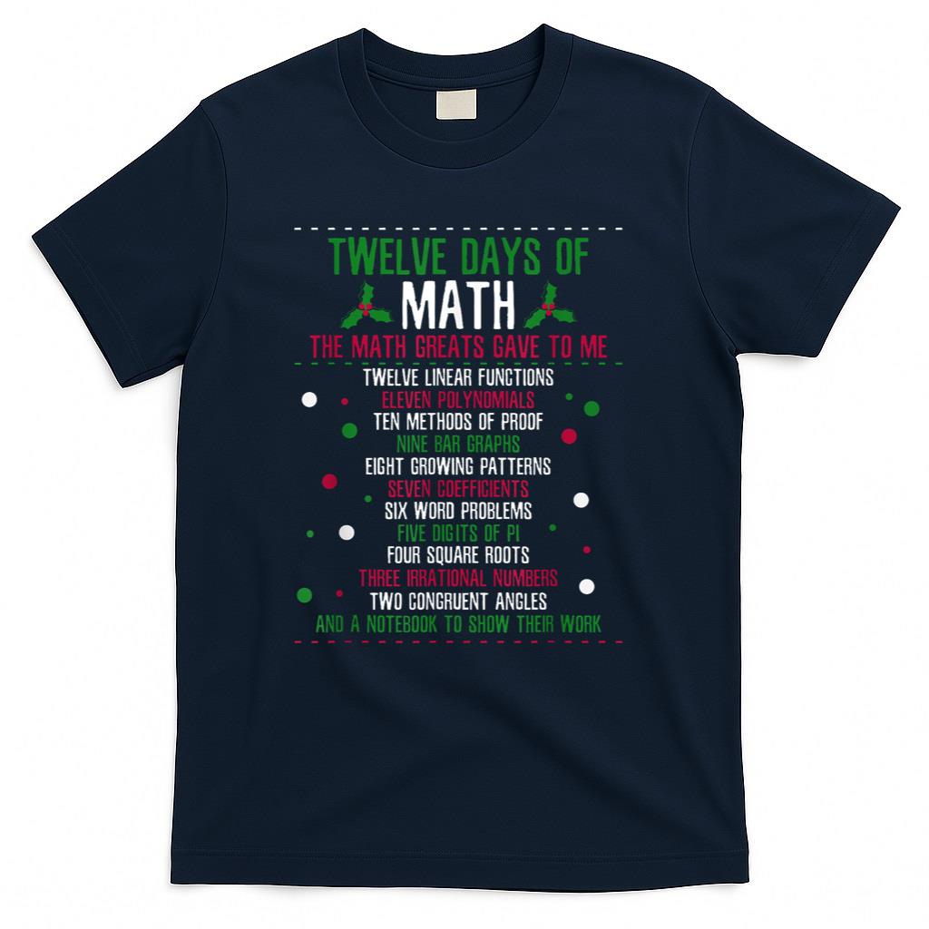 Christmas 12days of Math T-Shirt