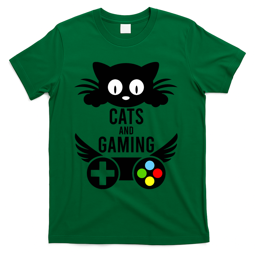 Cats And Gaming Funny Cat Lover Video Games T-Shirt