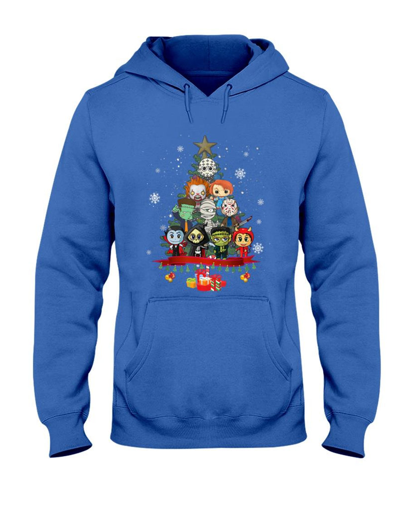 Horror Halloween Christmas Tree Xmas Decor Scary Characters T-Shirt