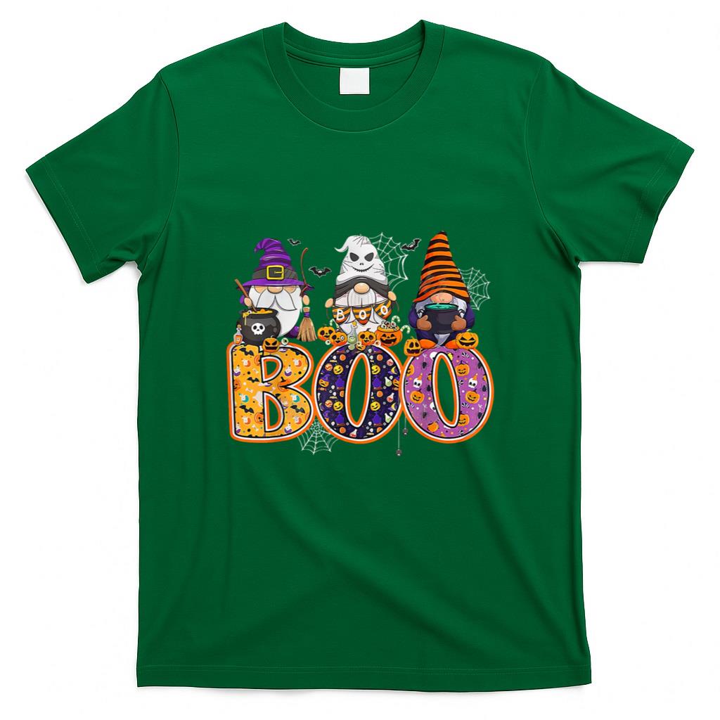 Halloween Shirt - Funny Boo Witch Sipders Pumpkins Happy Halloween Gnome T-Shirt