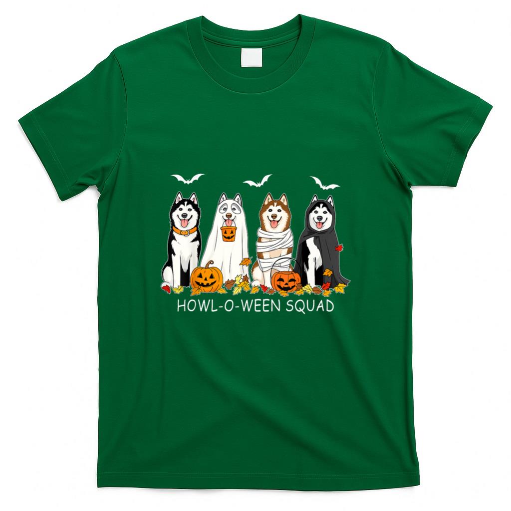 Halloween Shirt - Funny Husky Ghost Dogs Halloween Husky Dog Mom Husky Lover T-Shirt