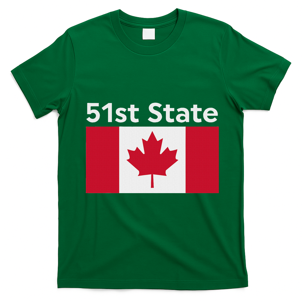51st State Canada Funny Trump T-Shirt - Irish Green