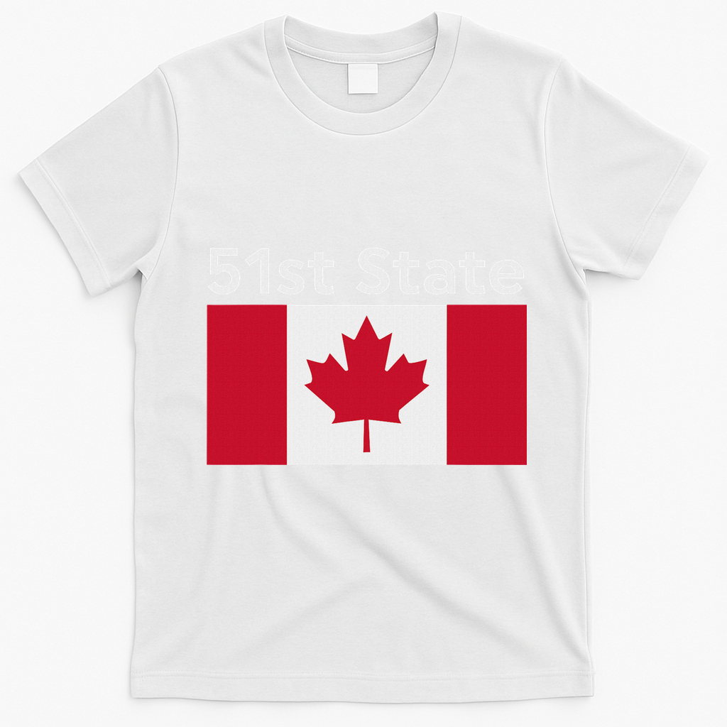 51st State Canada Funny Trump T-Shirt - White