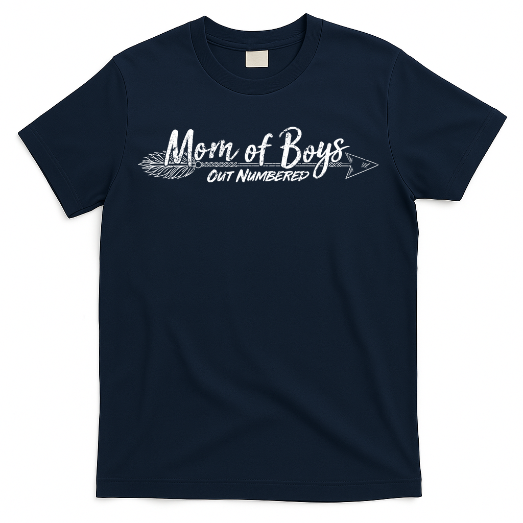 Mom Of Boys Outnumbered  T-Shirt