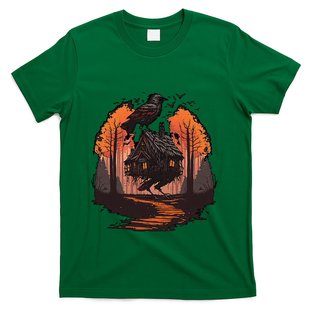 Walking House On Chicken Legs Slavic Folklore Baba Yaga T-Shirt