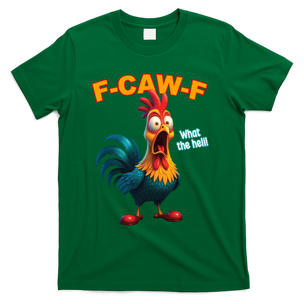 F-CAW-F What The Heli Poultry Funny Humor T-Shirt