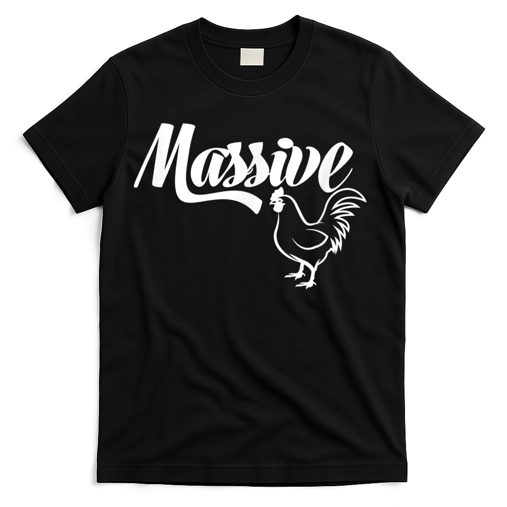 Massive Cock Funny Rooster And Cockerel Chicken T-Shirt
