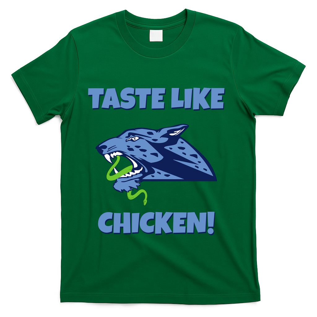 Taste Like Chicken Football Panther Eating Snake Football Rivals T-Shirt