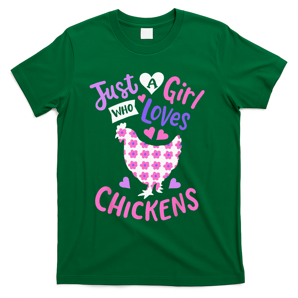 Just A Girl Who Loves Chickens Chicken Hen Love Cute T-Shirt