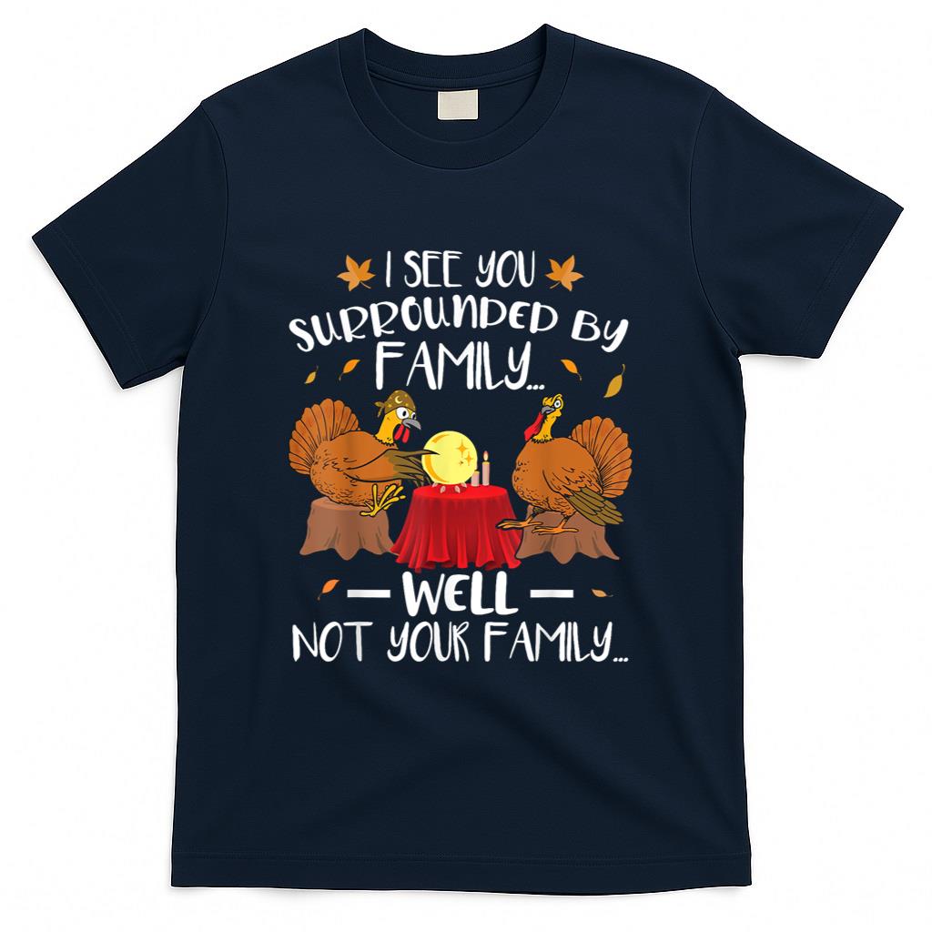 Funny Turkey Thanksgiving T-Shirt Black