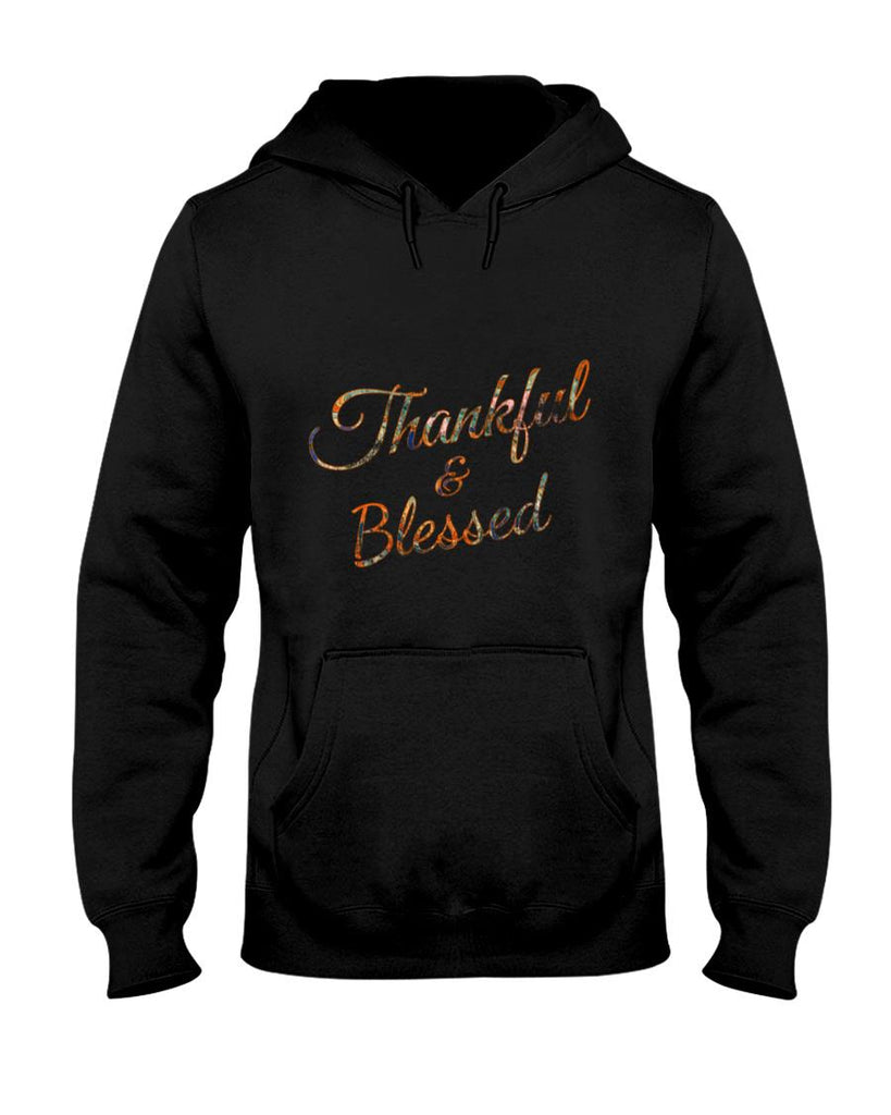 Thankful and Blessed Thanksgiving Gratitude in Fall Colors Long Sleeve T-Shirt