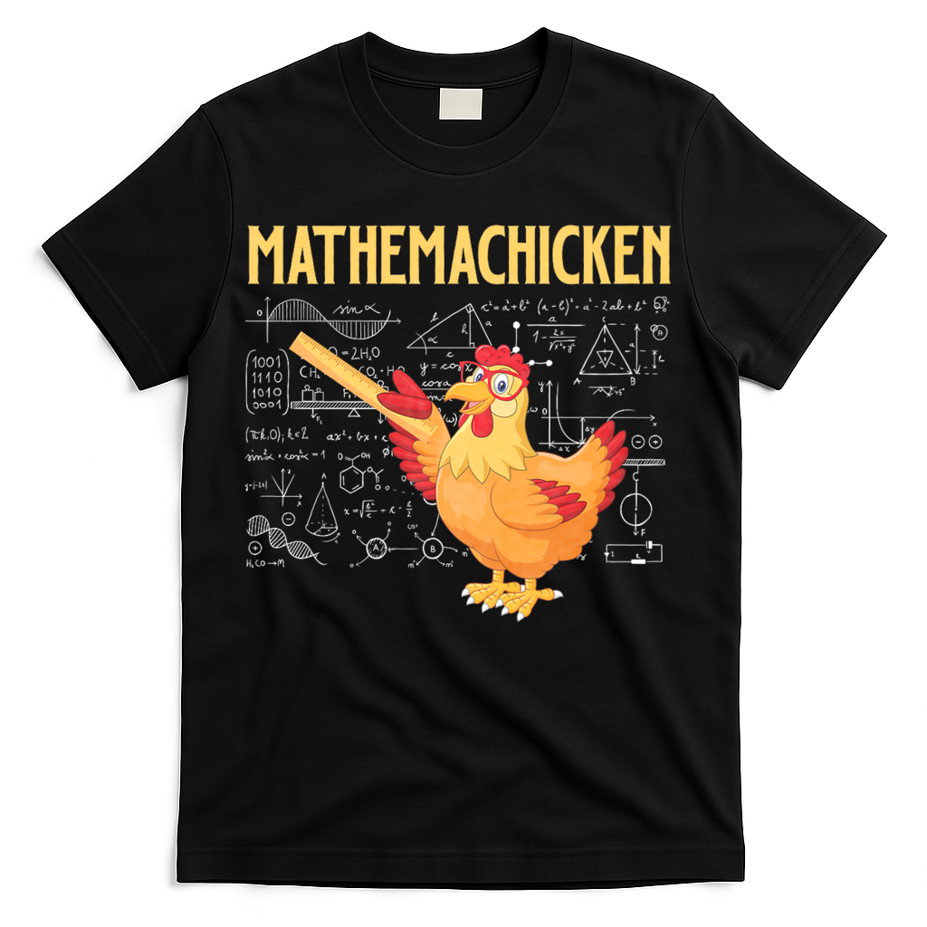 Mathemachicken Chicken Math Lover Animal Poultry Owner T-Shirt
