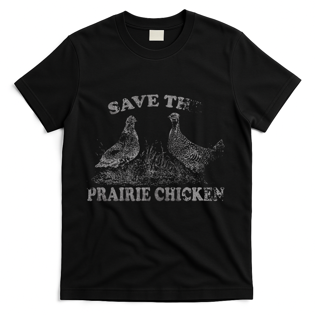 Save The Prairie Chicken Apparel Vintage Conservation T-Shirt