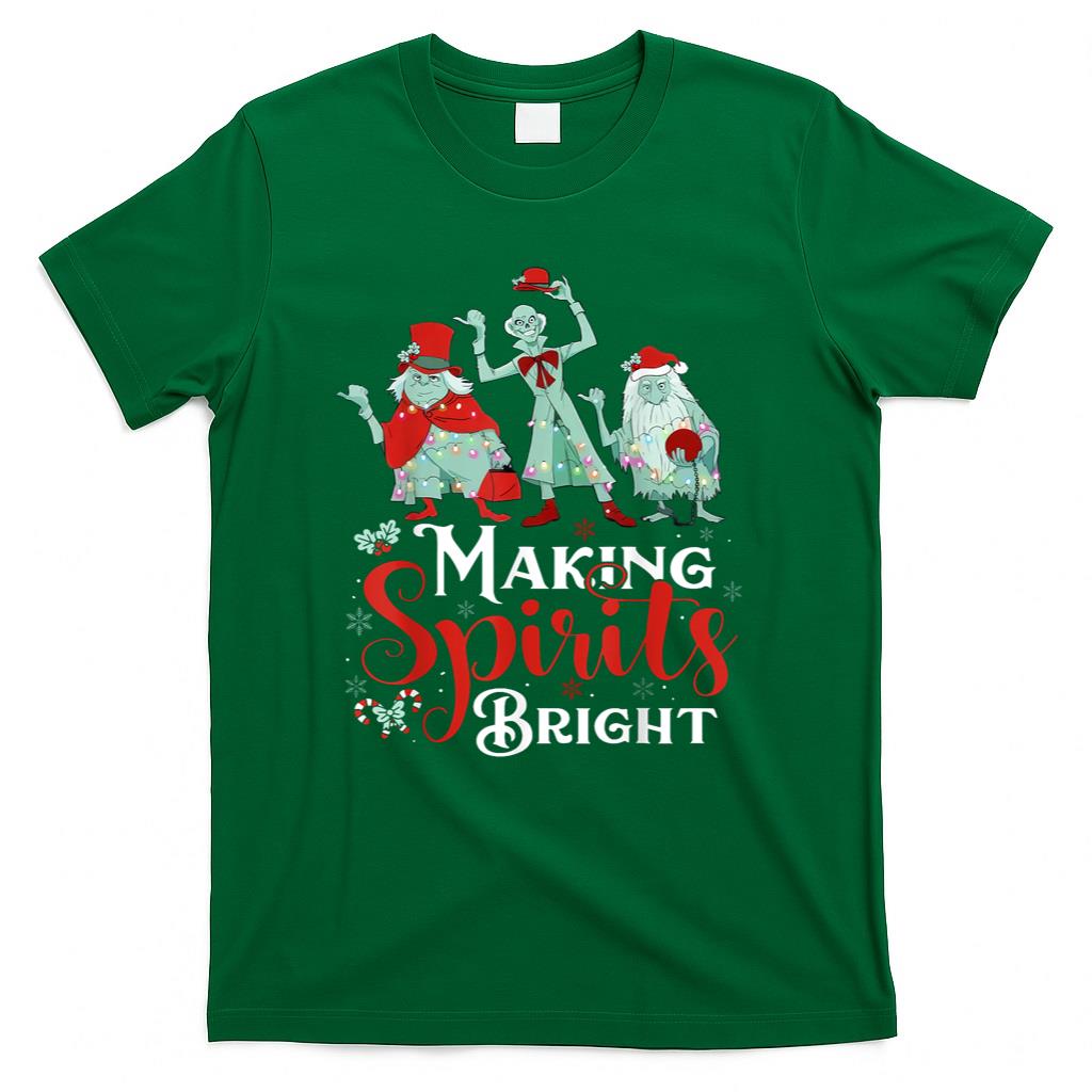Making Spirits Bright Funny Retro Ghost Christmas Costumes T-Shirt