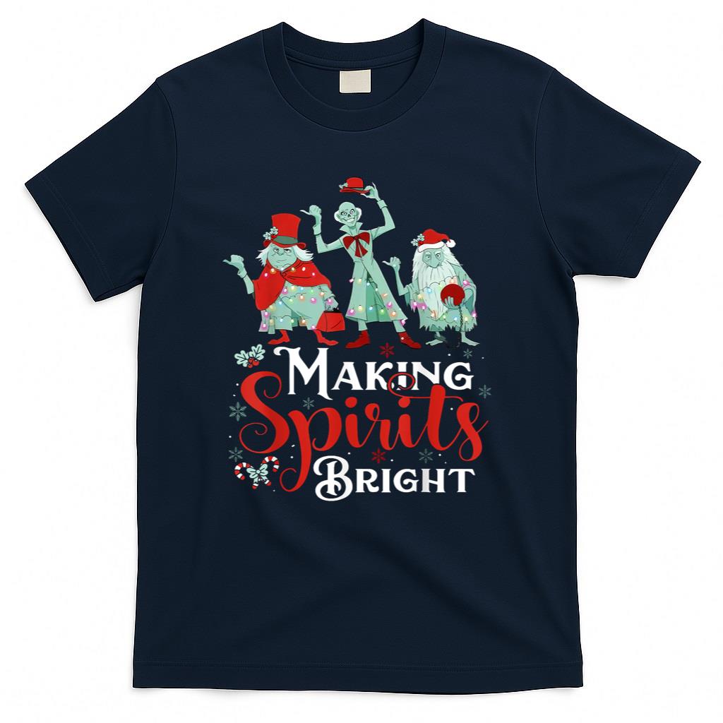 Making Spirits Bright Funny Retro Ghost Christmas Costumes T-Shirt