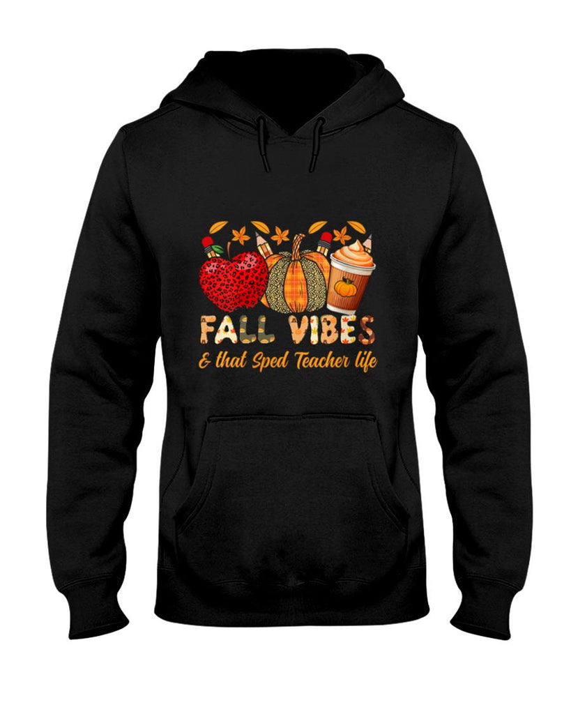 Fall vibes and that Sped Teacher life thanksgiving V-Neck T-Shirt