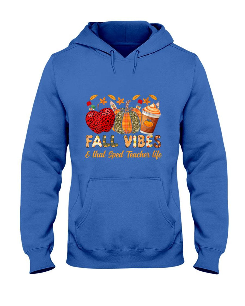 Fall vibes and that Sped Teacher life thanksgiving V-Neck T-Shirt