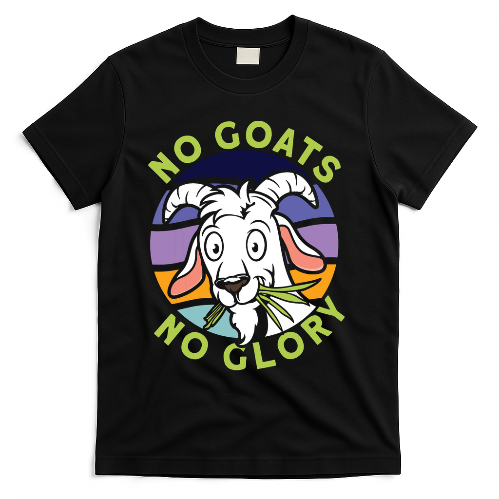 No Goats No Glory Goat Retro Goats Farmer T-Shirt