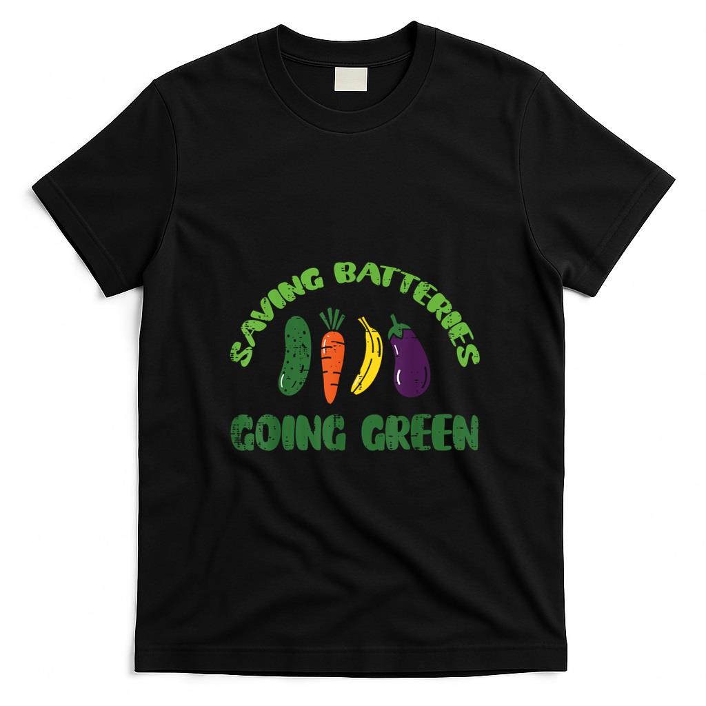 Funny Tees - Saving Batteries Going Green Funny Inappropriate Humor Women T-Shirt