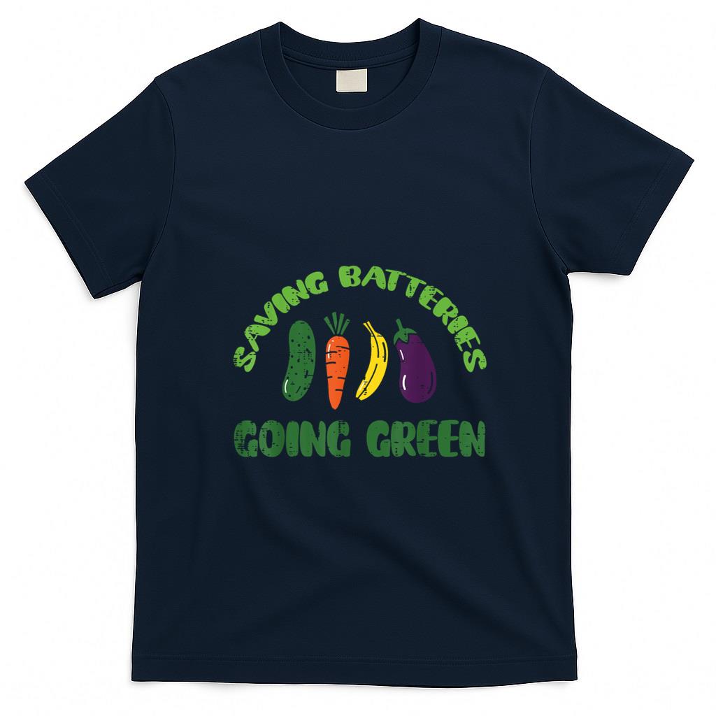 Funny Tees - Saving Batteries Going Green Funny Inappropriate Humor Women T-Shirt