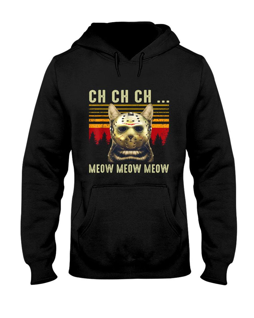 Pet Mom Halloween Shirt - Ch Ch Ch Meow Meow Scary Friday Costume Halloween Cat T-Shirt