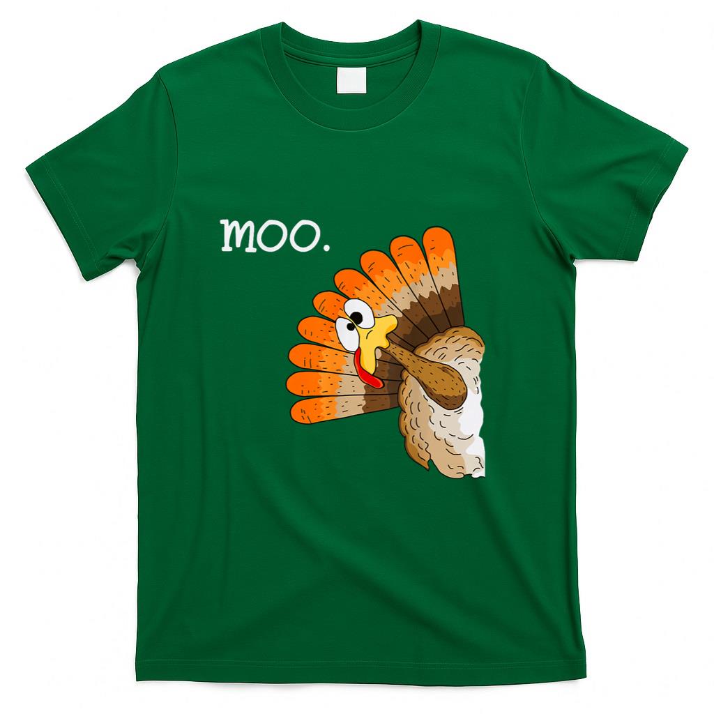 turkey moo funny thanksgiving T-Shirt_1