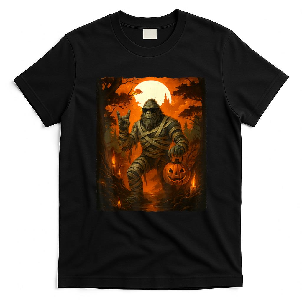 Halloween Shirt - Funny Jack O lantern Mummy Bigfoot Halloween Costumes Mens T-Shirt