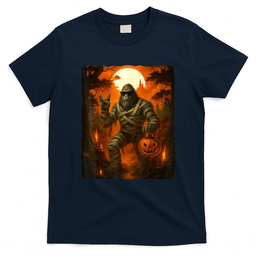 Halloween Shirt - Funny Jack O lantern Mummy Bigfoot Halloween Costumes Mens T-Shirt