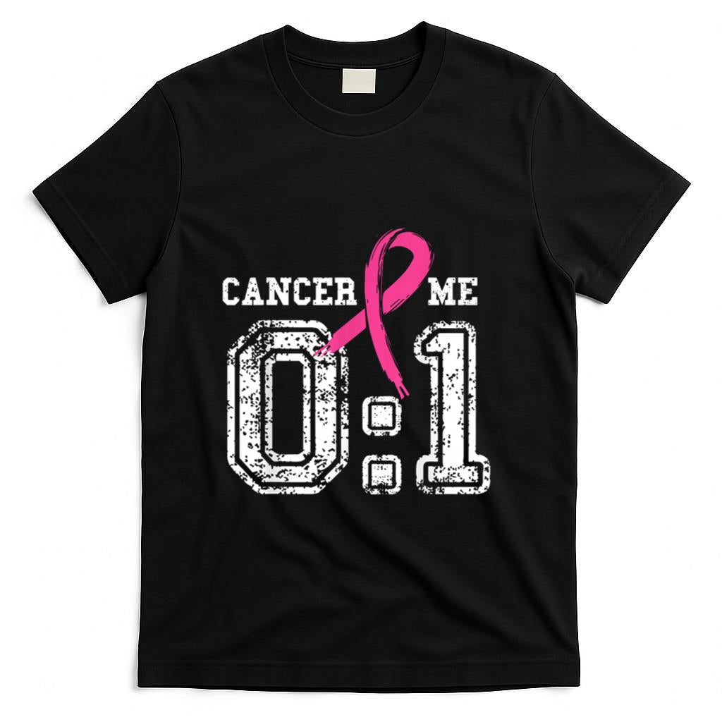Cancer 0 Me 1 Breast Cancer Awareness Survivor Gift T-Shirt