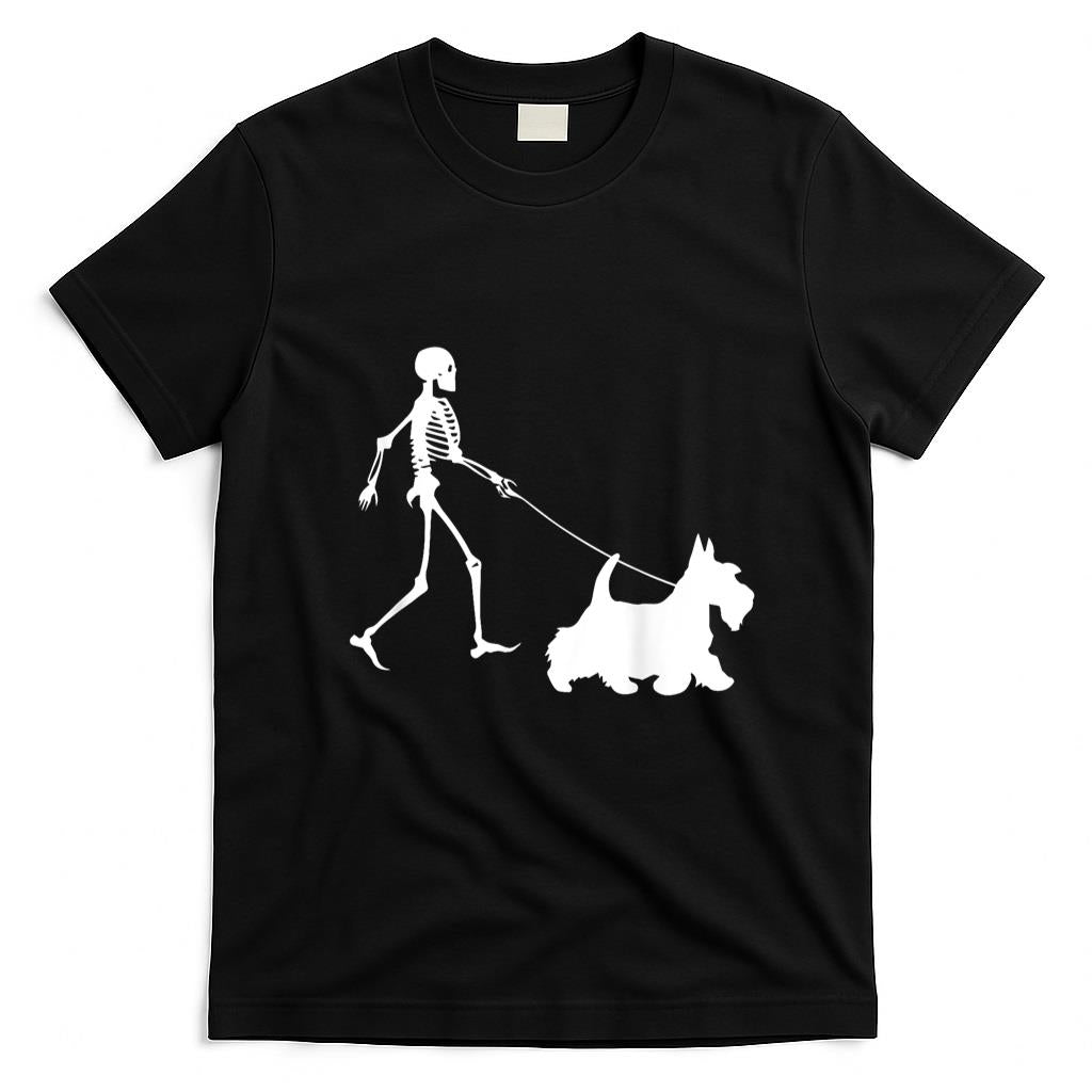 Pet Mom Halloween Shirt - Scottie skull halloween Scottish Terrier T-Shirt