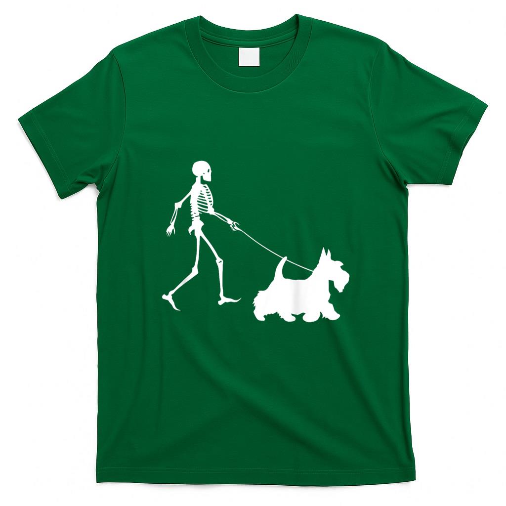 Pet Mom Halloween Shirt - Scottie skull halloween Scottish Terrier T-Shirt