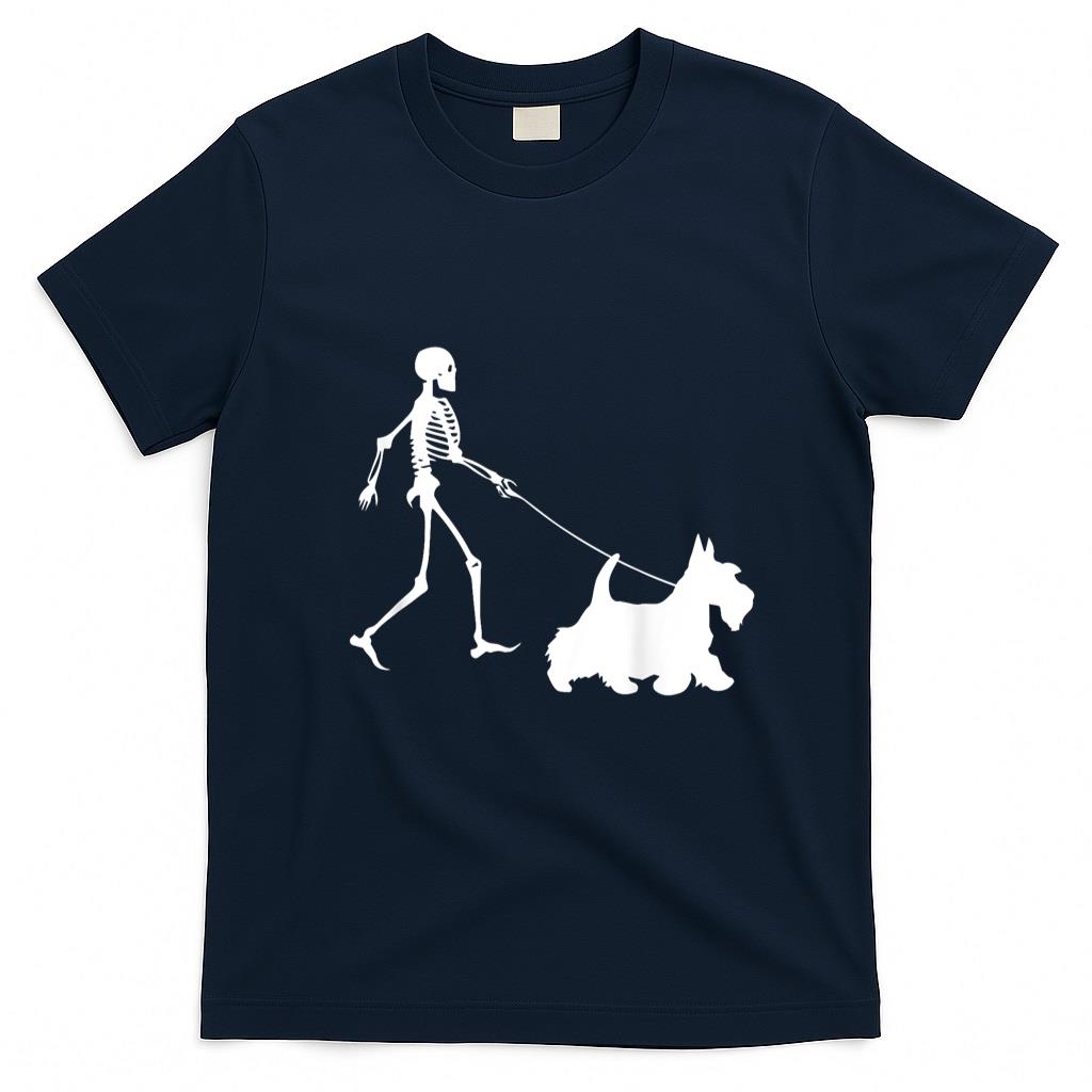 Pet Mom Halloween Shirt - Scottie skull halloween Scottish Terrier T-Shirt