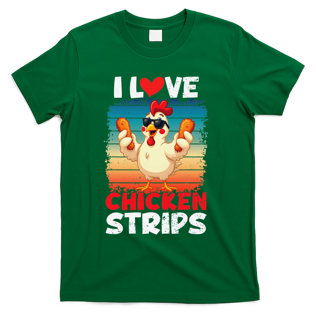 I Love Chicken Strips Crispy Chicken Fingers Fast Food T-Shirt