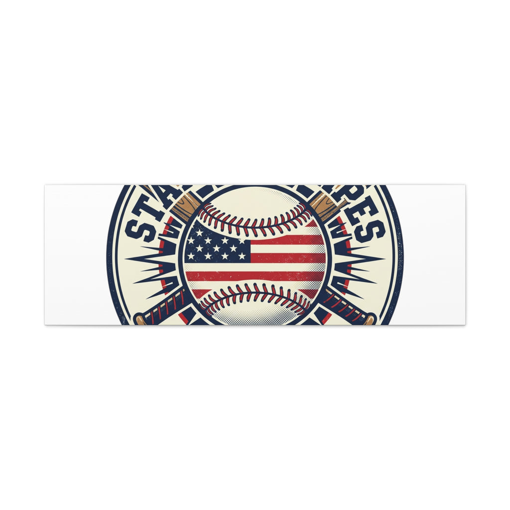 Stars & Stripes Baseball Nights Canvas | Patriotic Baseball Wall Art