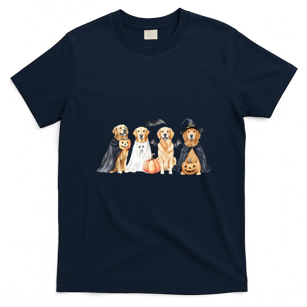 Halloween Shirt - Golden Retriever Dogs Ghost Boo Witch Costume Halloween T-Shirt