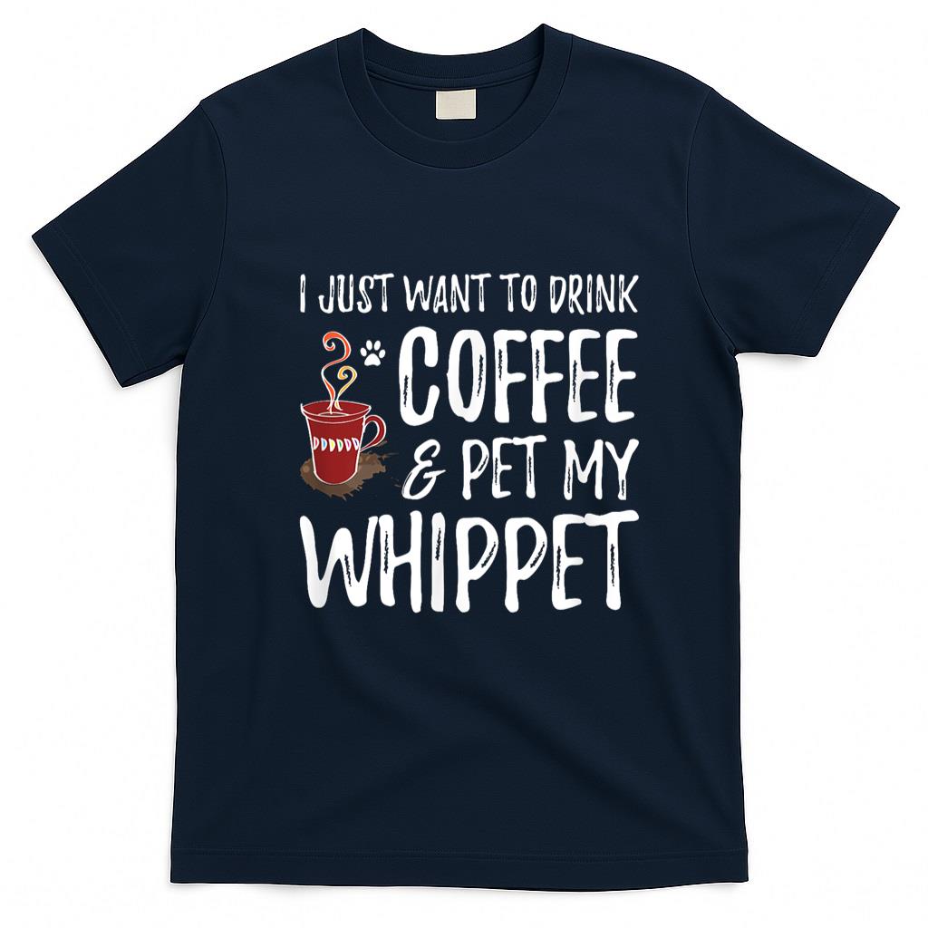 Pet Mom Halloween Shirt - Whippet Dog Lover Coffee T-Shirt Funny Dog Mom Gift Men Women Girls Kids T-Shirt
