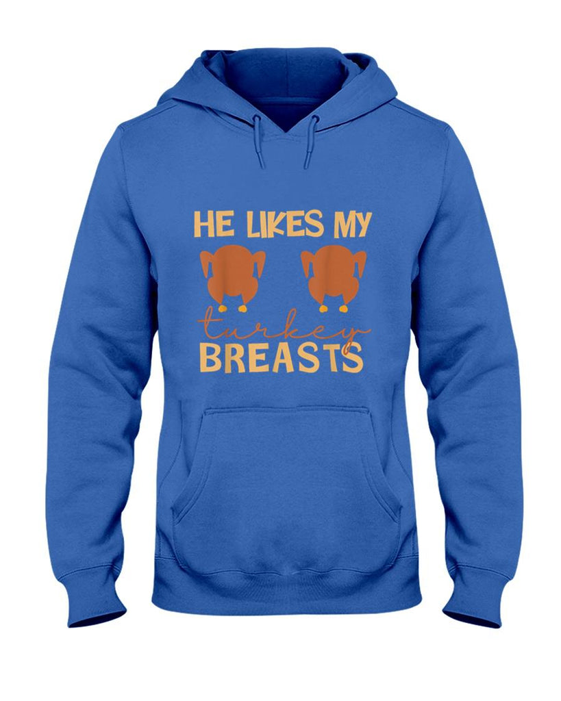 He Likes My Turkey Breasts Couple Matching Thanksgiving T-Shirt