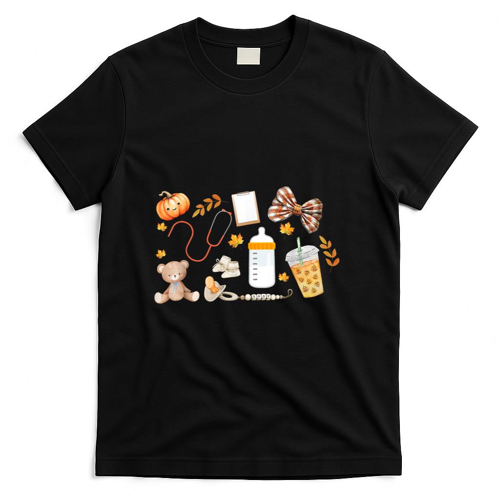 Mother Baby Nurse Fall MBU Thanksgiving Team Nursery Nurse T-Shirt