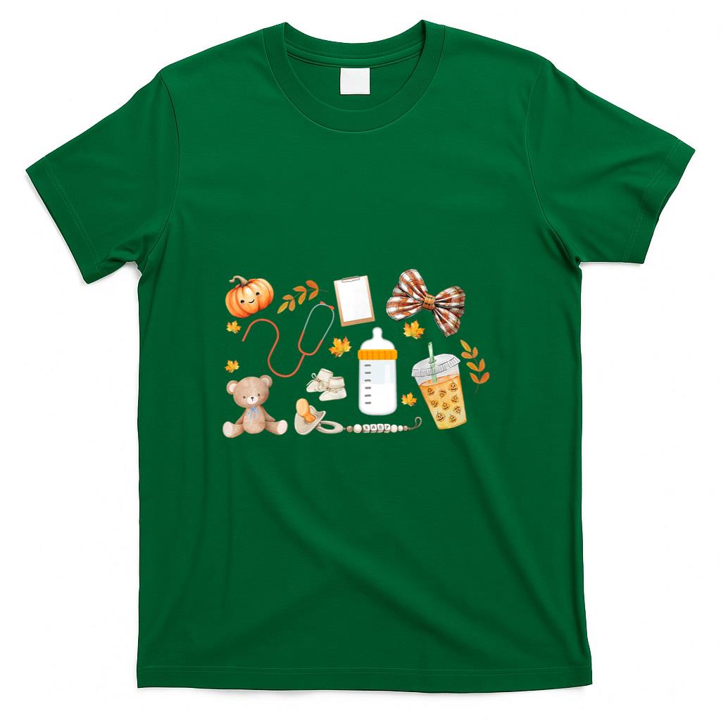 Mother Baby Nurse Fall MBU Thanksgiving Team Nursery Nurse T-Shirt