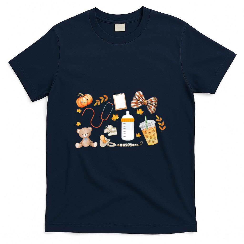 Mother Baby Nurse Fall MBU Thanksgiving Team Nursery Nurse T-Shirt