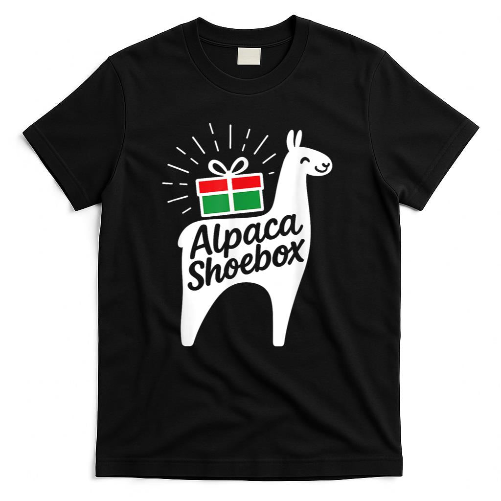 Alpaca Shoebox Christmas Child Giving T-Shirt