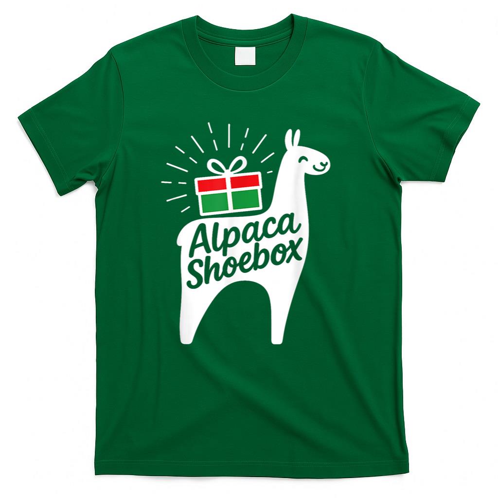 Alpaca Shoebox Christmas Child Giving T-Shirt
