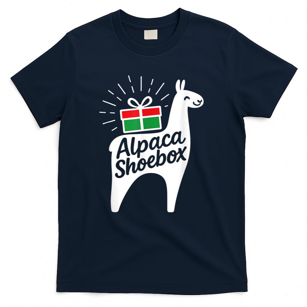 Alpaca Shoebox Christmas Child Giving T-Shirt